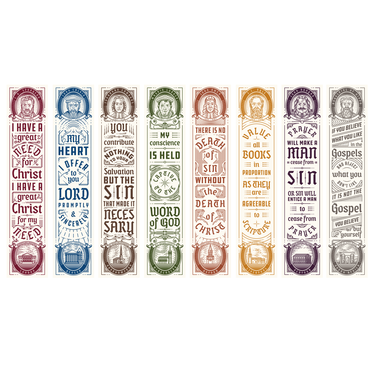 Theologian Quotes Bookmark Set